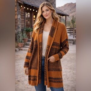 Lucky Brand Women’s Snagging Aztec Cardigan Sweater